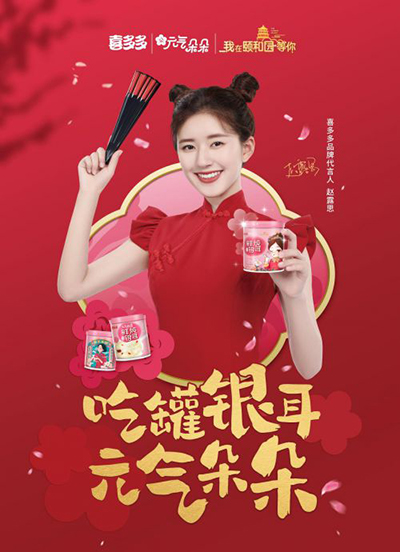 趙露思代言的品牌喜多多