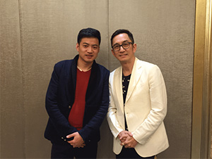 明星經(jīng)紀人陳星與吳啟華合影