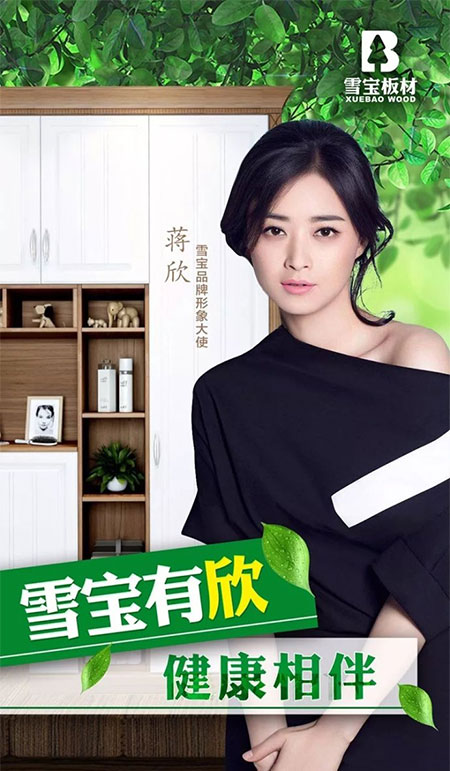 蔣欣代言的品牌雪寶板材